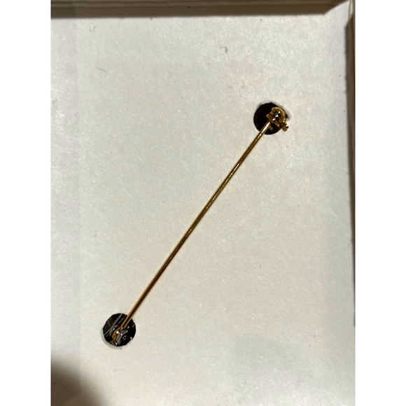 Vtg Liz Claiborne Golf Clubs Rhinestone Ball Brooch Pin Gold & Silver tone New - Picture 4 of 6
